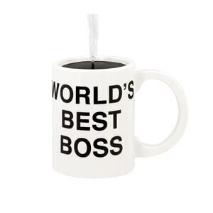 Hallmark The Office “World’s Best Boss” Coffee Mug Dunder Mifflin Ornament